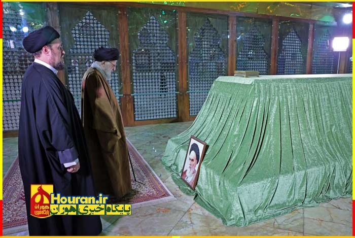حضور رهبر انقلاب در مرقد مطهر امام راحل و گلزار شهدای بهشت زهرا