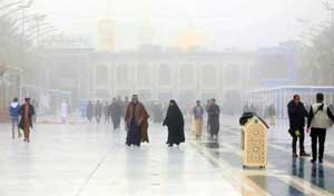 مه‌گرفتگی در بین‌الحرمین+عکس