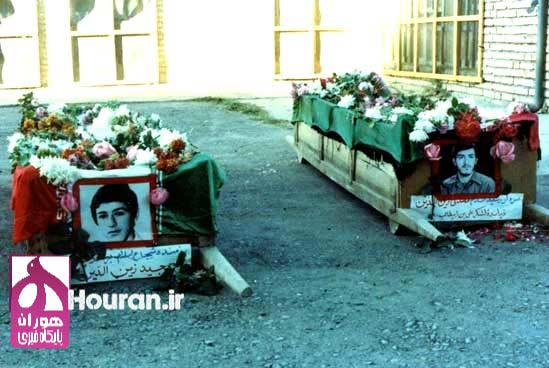 تابوت شهیدان «مهدی و مجید زینالدین»
