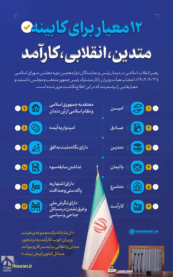اطلاعنگاشت | دوازده معیار برای کابینه