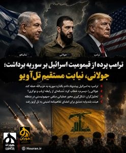 ترامپ پرده از قیمومیت اسرائیل بر جولانی و سوریه برداشت